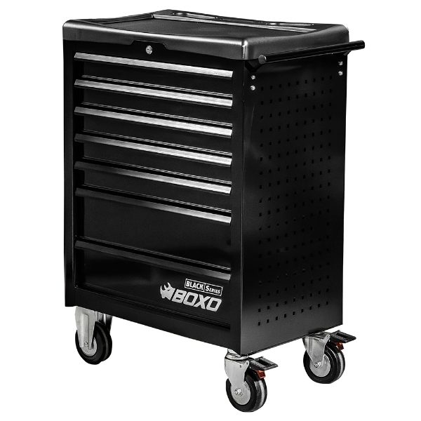 Black Series 27" 7 Drawer Toolbox Roll Cab & Composite Top