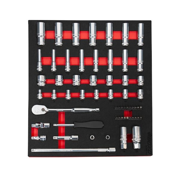 3/8" Socket Set 8-22mm in EVA Foam - 60 Piece