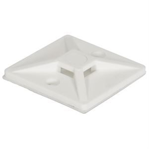White Cable Tie Bases - Plastic