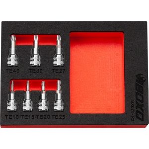 Boxo 1/4" Torx Extractor Bit Socket Set In EVA Foam