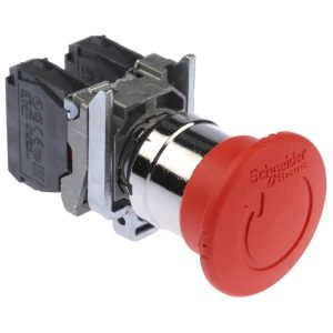 40mm Red Emergency Stop Push Button - Twist Reset 2NC