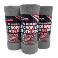 50 Quick-Tear Microfibre Cloths Roll – Grey