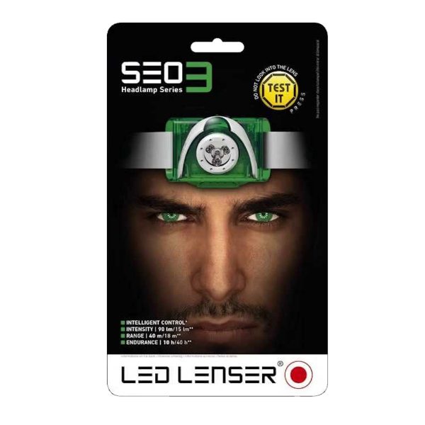 LED Lenser Seo3 Green Headlamp