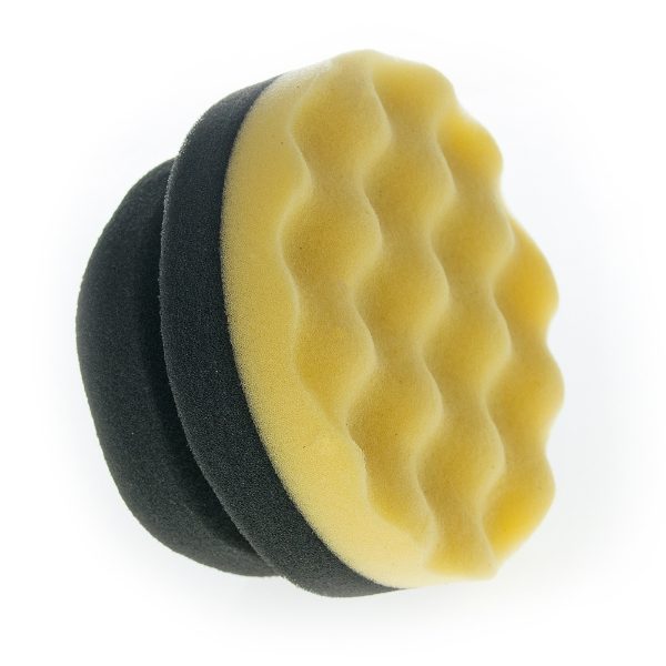 100mm Yellow & Black Handle Applicator Pad - Waffle