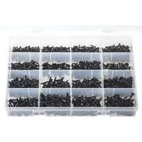 Assorted Box of Self-Tapping Flanged Pan Head Screws - Pozi - 1250 Pieces