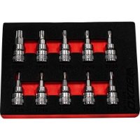 BOXO 3/8" Torx Plus Bit Socket Set In EVA Foam 10Pc