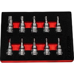 BOXO 3/8" Torx Plus Bit Socket Set In EVA Foam 10Pc