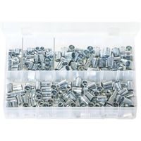 Assorted Box of Splined Threaded Inserts - 225 Pieces