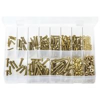Assorted Box of Machine Screws & Nuts, Round Head, Slotted - BA - Pack 410