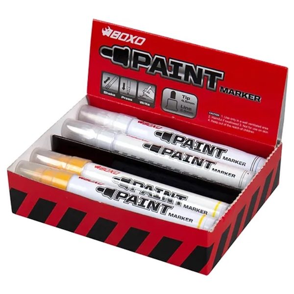 Boxo 10pc Paint Marker Display Pack - Yellow & White